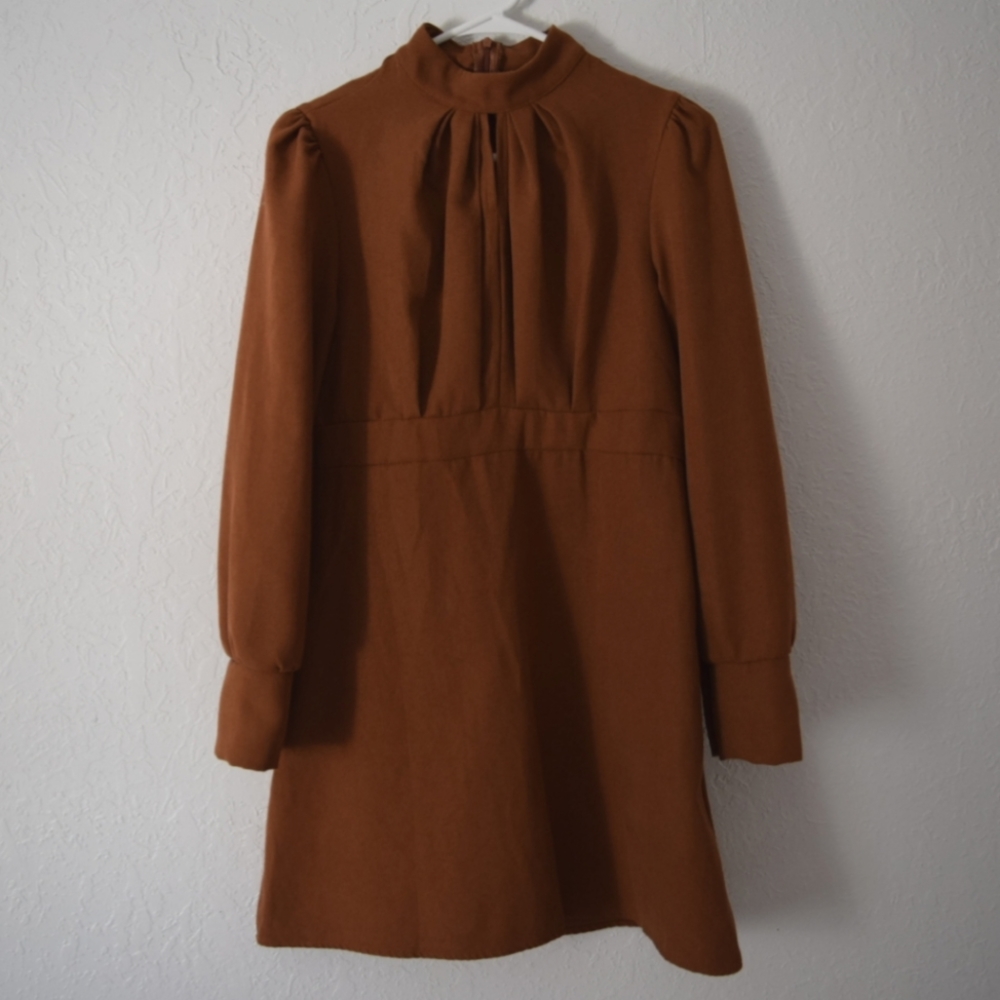 Womens Brown Corduroy Dress